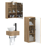 Bathroom Cabinet Set 4 pcs Artisan Oak 43 x 16 x 62.5 cm 3407374