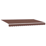 Awning Replacement Fabric Brown 380 x 195 cm Polyester 42000459
