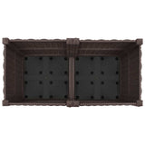 Garden Planter with Wheels Brown 80 x 40 x 44 cm PP 3422959
