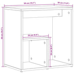 ZNTS Side Tables 2 pcs Sonoma Oak 50x30x50 cm Engineered Wood 840560