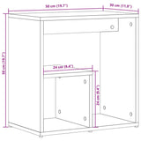 ZNTS Side Tables 2 pcs Sonoma Oak 50x30x50 cm Engineered Wood 840560