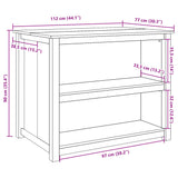 Kitchen Island PANAMA 112x77x90 cm Solid Wood Pine 4016388