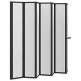 Shower Screen Folding Other Manual Black 168 x 140 cm Aluminium 42009756
