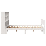 Bookcase Bed without Mattress White 120x190 cm Small Double Solid Wood Pine 3322655
