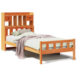 Bookcase Bed without Mattress Wax Brown 75x190 cm Small Single Solid Wood Pine 3322182