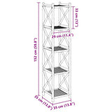 5-Tier Square Bamboo Shelf 242493