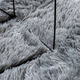 Shaggy Rug High Pile NAVARRA Light Grey 200x200 cm Polyester 4102882