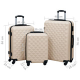 Hardcase Trolley Set 3 pcs Gold ABS 92416