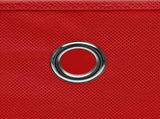 Storage Boxes with Lids 10 pcs Red 32x32x32 cm Fabric 288364