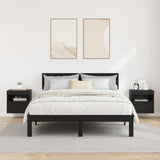 TV Wall Cabinets with LED 2 pcs Black Oak 40 x 30 x 40 cm 882976