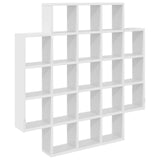 Wall Shelf White 100 x 13 x 100 cm Engineered Wood 8012244