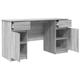 Desk with Drawer Grey sonoma 140 x 49 x 76 cm Engineered wood 3328512