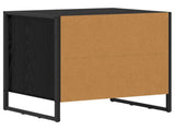 Bedside Table 2 pcs Black Oak 50 x 39.5 x 50 cm Engineered Wood 886679