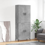 Highboard Concrete Grey 69.5x34x180 cm Engineered Wood 3195791