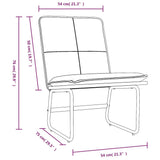 Lounge Chair Grey 54x75x76 cm Faux Leather 351333