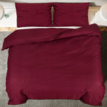 ZNTS Duvet Cover Set Bordeaux 200x220 cm Cotton 136185