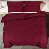 Duvet Cover Set Bordeaux 135x200 cm Cotton 136182