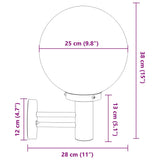 Outdoor Wall Light 2 pcs Silver 28 x 25 x 38 cm 4005944