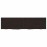 Wall Shelf Dark Brown 220x60x cm Treated Solid Wood Oak 363859