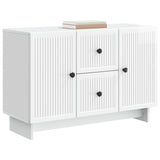 Sideboard High Gloss White 89 x 34.5 x 60 cm Engineered Wood 893969