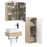 Bathroom Cabinet Set 4 pcs Sonoma Oak 50 x 14.5 x 70 cm 3407385