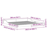 Bed Frame Wax Brown 200 x 210 cm Solid Pine Wood 873363