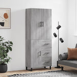 Highboard Grey Sonoma 69.5x34x180 cm Engineered Wood 3195929
