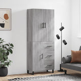 Highboard Grey Sonoma 69.5x34x180 cm Engineered Wood 3195929