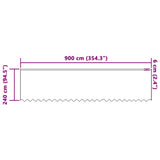 Lace Curtain with Curtains White 900x240cm Polyester 4107964