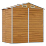Garden Shed Light brown Galvanised steel Large Garden Shed 3188275