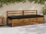 2-Piece Bench Cushions SOEST 2 pcs 100% Polyester Black 950255