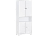 MDF Freestanding 6-Tier Bathroom Storage Cabinet White UK T3398P343464