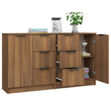 Sideboards 2 pcs Brown Oak 60x30x70 cm Engineered Wood 3115795
