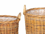 Planter Basket GENDT 3 pcs Natural Brown Kubu Rattan 42020956