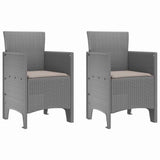 Garden Dining Set 3 pcs Light Grey Polypropylene 3378688