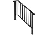 Matte Black Outdoor 3 Level Iron Handrail 23559208