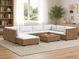 9 pcs Rattan Lounge Set with Cushions GENDT Natural Rattan 3429864