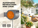 Retractable Hose Reel Wall Mounted, 302m Garden Hose Pipe Reel with Lock, Auto Rewind, 7 in 1 Spray T3398P551675
