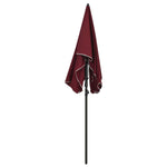 ZNTS Garden Parasol with Pole 200x130 cm Bordeaux Red 315555