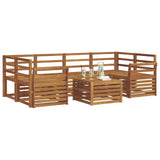 Outdoor Sofa Set 7 pcs Natural Solid Acacia Wood 3374449