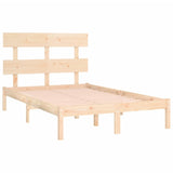 Bed Frame Natural wood Solid pine wood Double Durable 3104668