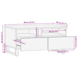 Coffee Table Brown 80x55x40 cm Solid Wood Mango 377502