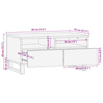 Coffee Table 80x55x40 cm Solid Wood Mango 377503