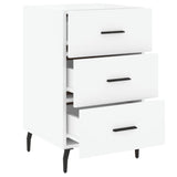 Bedside Cabinet White 40x40x66 cm Engineered Wood 827676