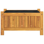 ZNTS Garden Planter with Liner 54x31x30 cm Solid Wood Acacia 366429