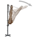 Garden Parasol with Portable Base Taupe 276334