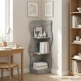 Corner Shelf Concrete Grey 34 x 33 x 102 cm Engineered Wood 899939