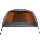 Family Tent with Porch 6-Person Grey and Orange Waterproof 94420