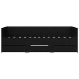 Bed Frame with Storage Black Oak 80 x 200 cm Engineered Wood 3429635