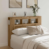 LED Headboard Artisan Oak 140x18.5x103.5 cm Engineered Wood 857687
